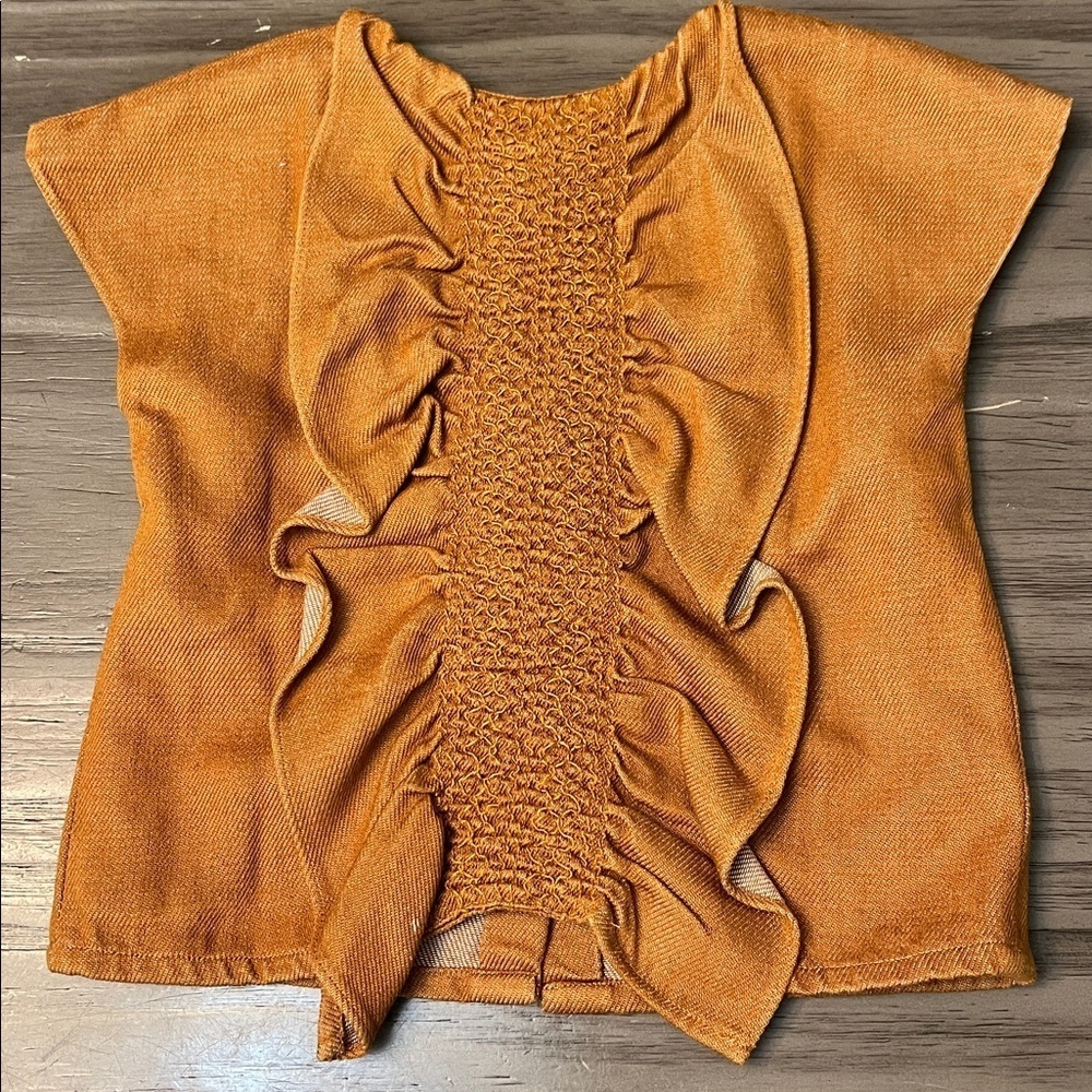 WOLF & RITA KIDS 4 YOUTH BUTTON FRONT RUFFLE BACK TOP